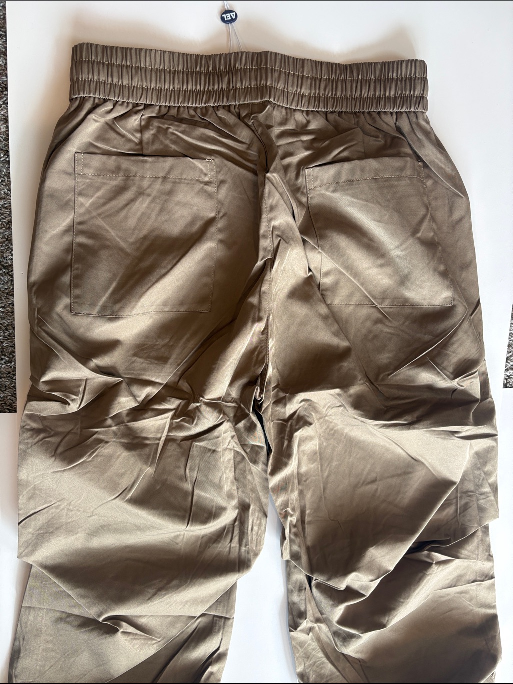 Nwt Aelfric Eden Pants Khaki Drawstring Parachute Balloon Pants Size M — image 8 of 8